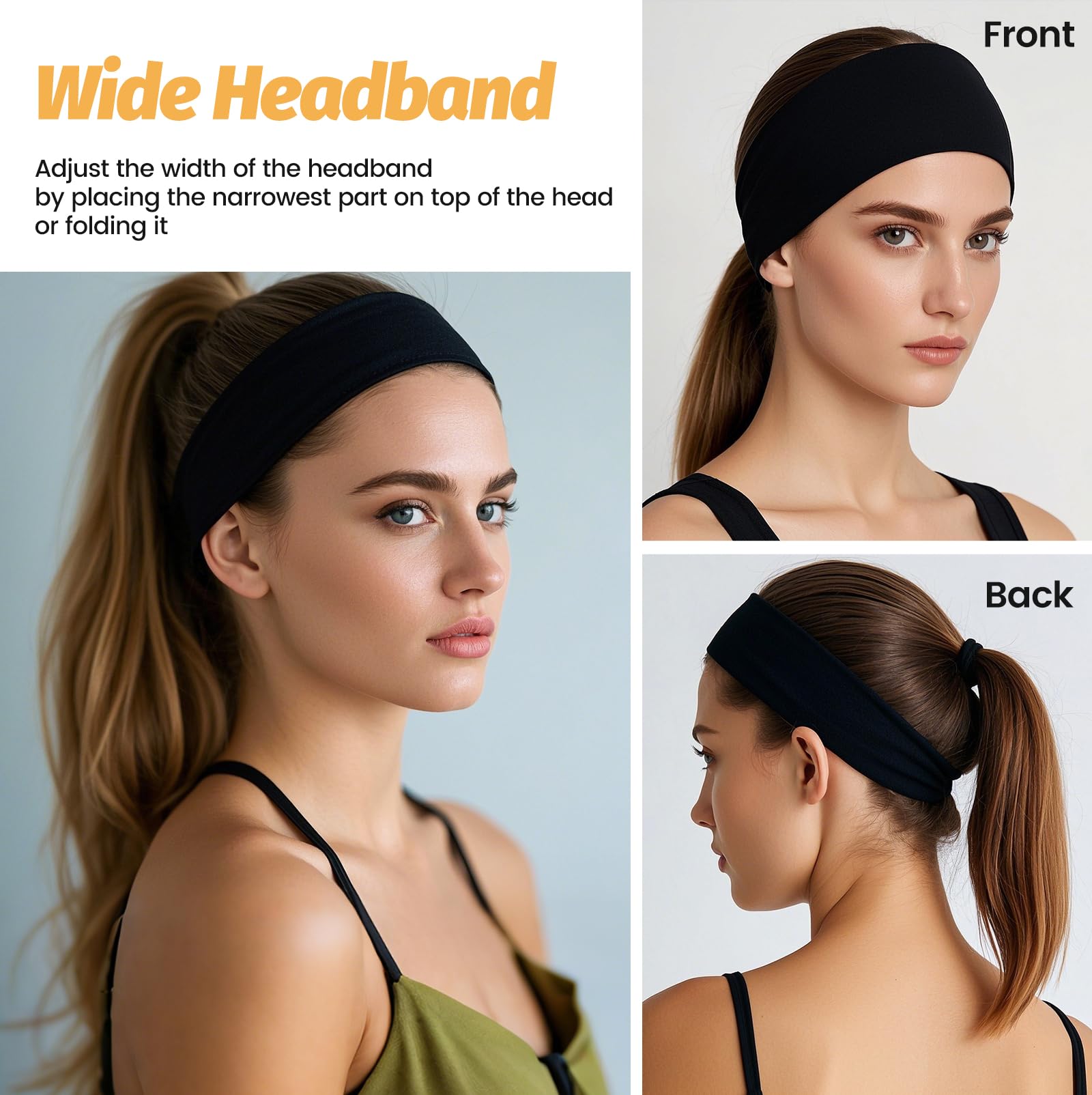 Diseño cómodo para cabello corto y largo durante carreras o caminatas.