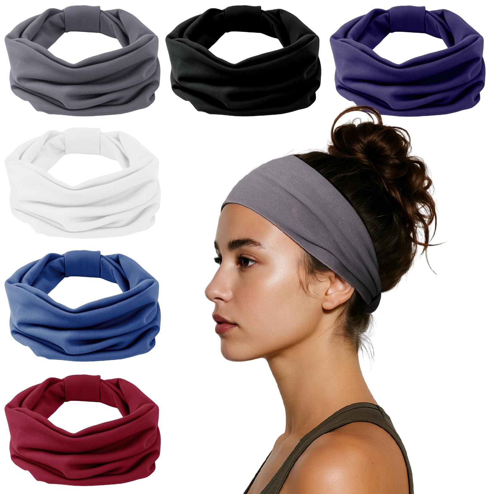 Diadema HSEM para mujer, ancho antideslizante ideal para deporte.