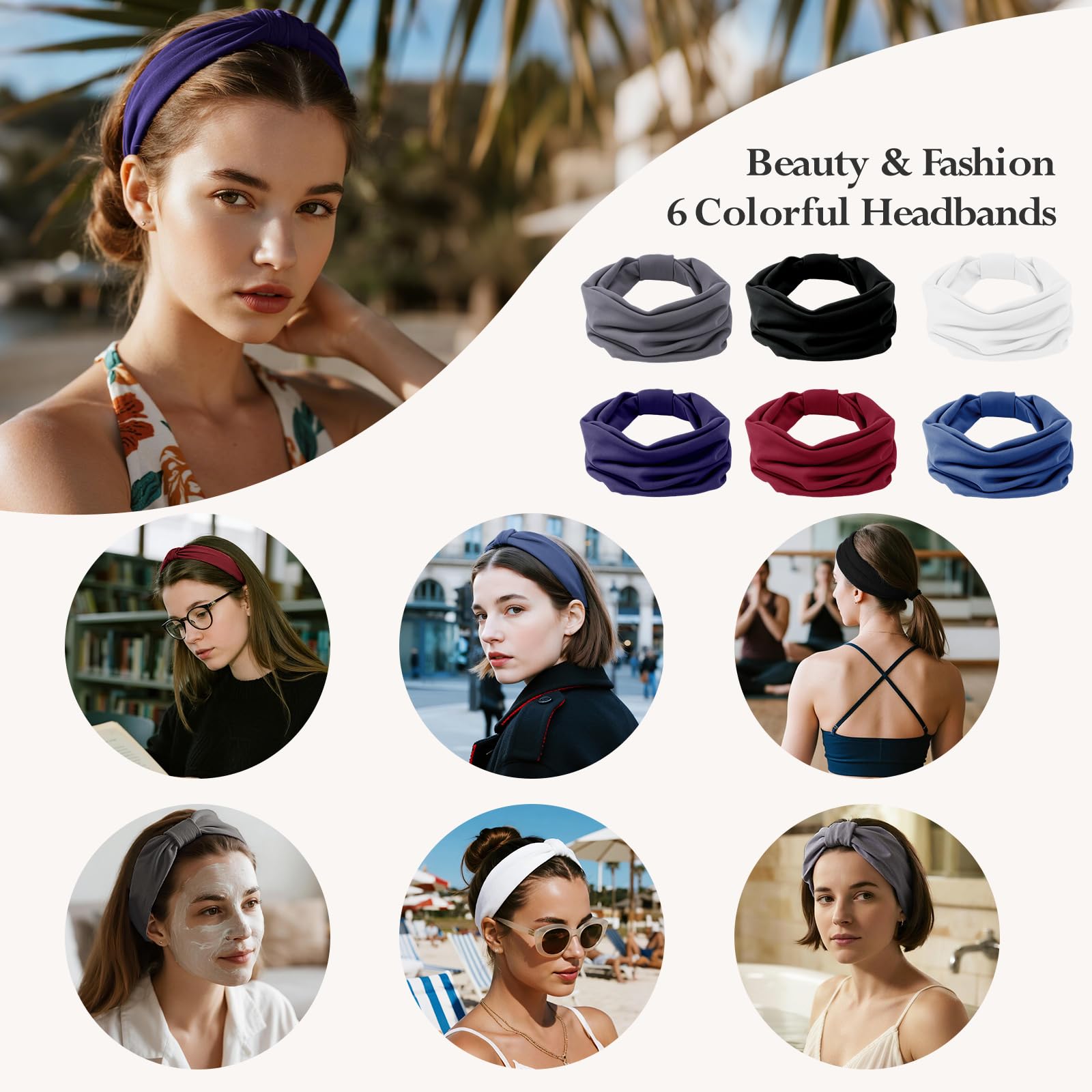 Diadema HSEM para uso diario, comodidad transpirable para outfit.