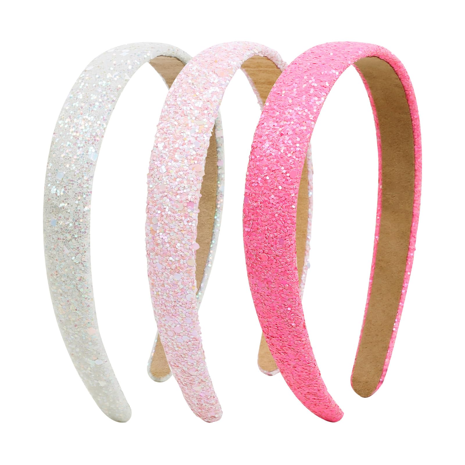 Huachi diadema con brillos blanca, ideal para atuendos elegantes y uso diario.