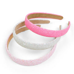 Huachi diadema con brillos rosa claro, perfecta para el regreso a clase.