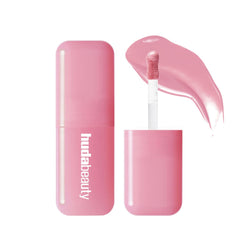 HUDABEAUTY rubor líquido Bubblegum en empaque compacto para retoques rápidos