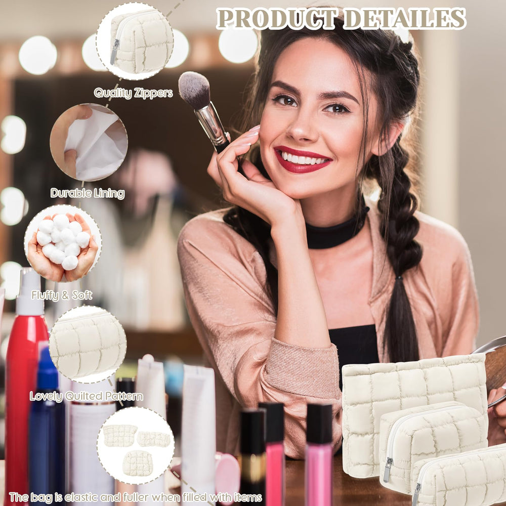 Bolsa pequeña acolchada Huhumy con cremallera para artículos esenciales.