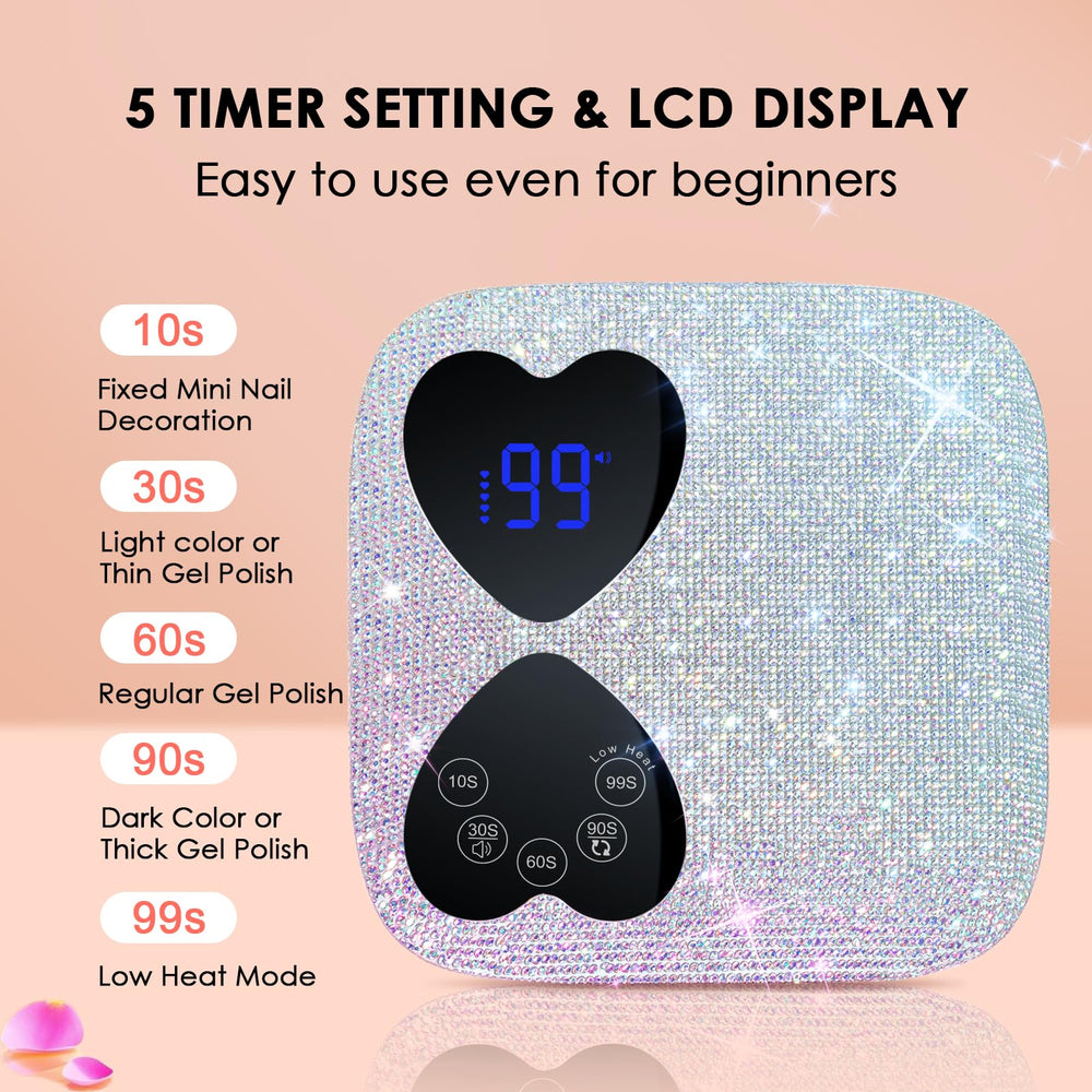 Lámpara HUITINE UV LED con pantalla táctil grande y control de tiempos