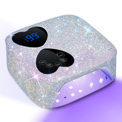 Lámpara UV LED HUITINE con diamantes brillantes para uñas, estilo deslumbrante