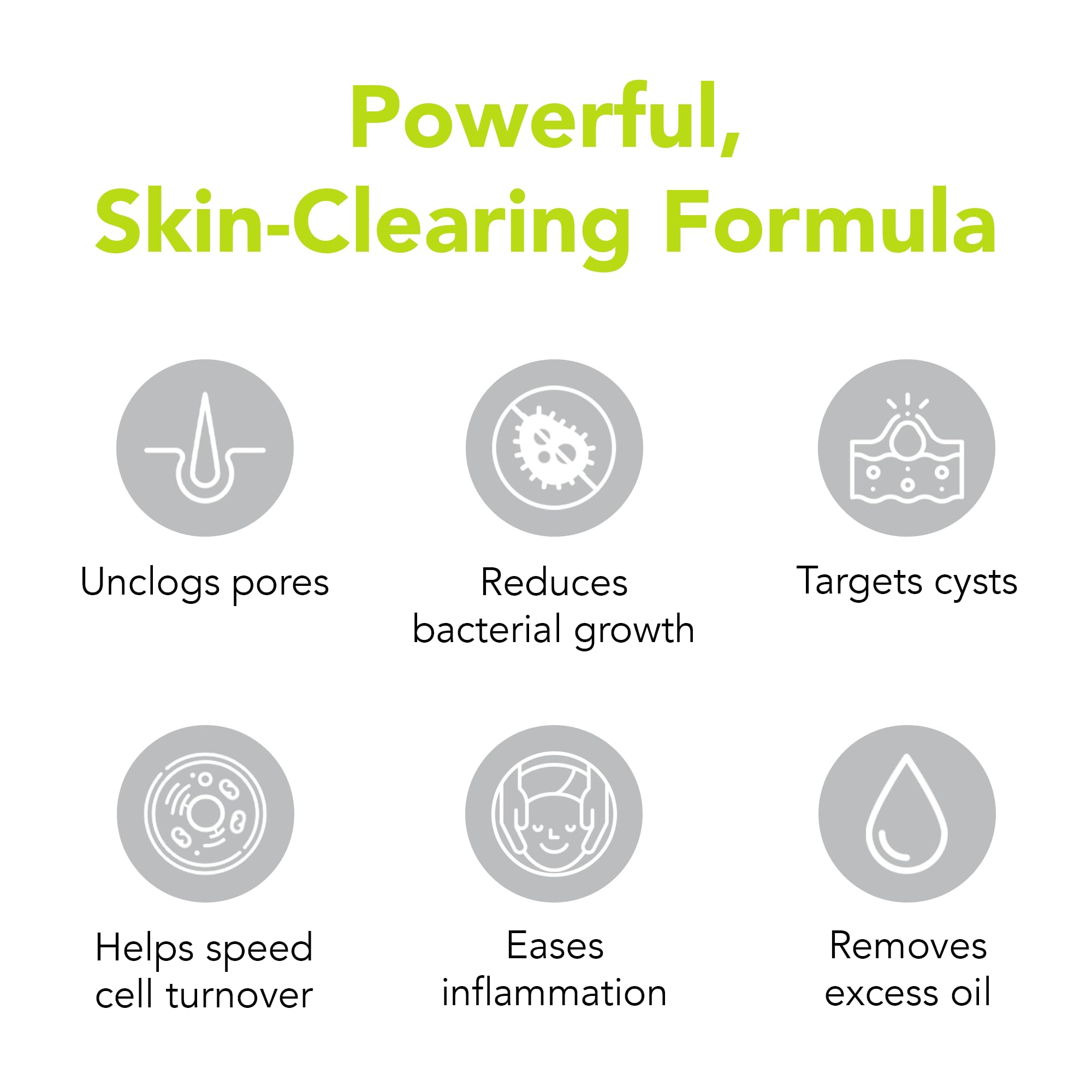 Humane uso facial y corporal para acné en cara y espalda.