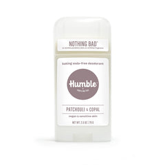 Humble Brands desodorante sin aluminio: empaque limpio y práctico.