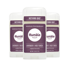 Déodorant Humble Pack 3, emballage élégant et pratique.