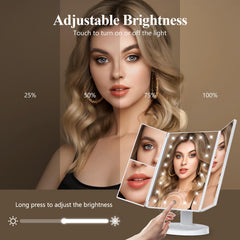 HUONUL makeup mirror touch control brightness adjusts lighting quickly for any room