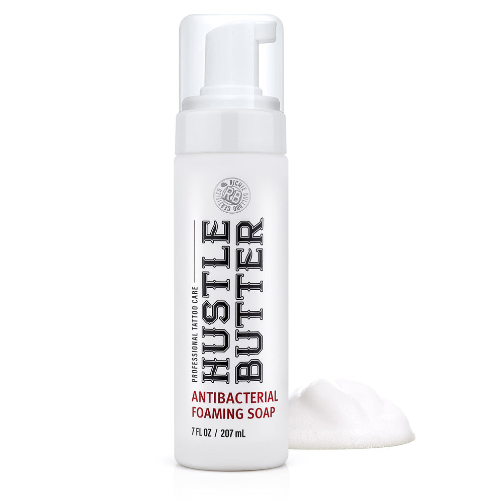 Hustle Bubbles: savon tatouage mousse, nettoyage en douceur d'un tatouage en guérison
