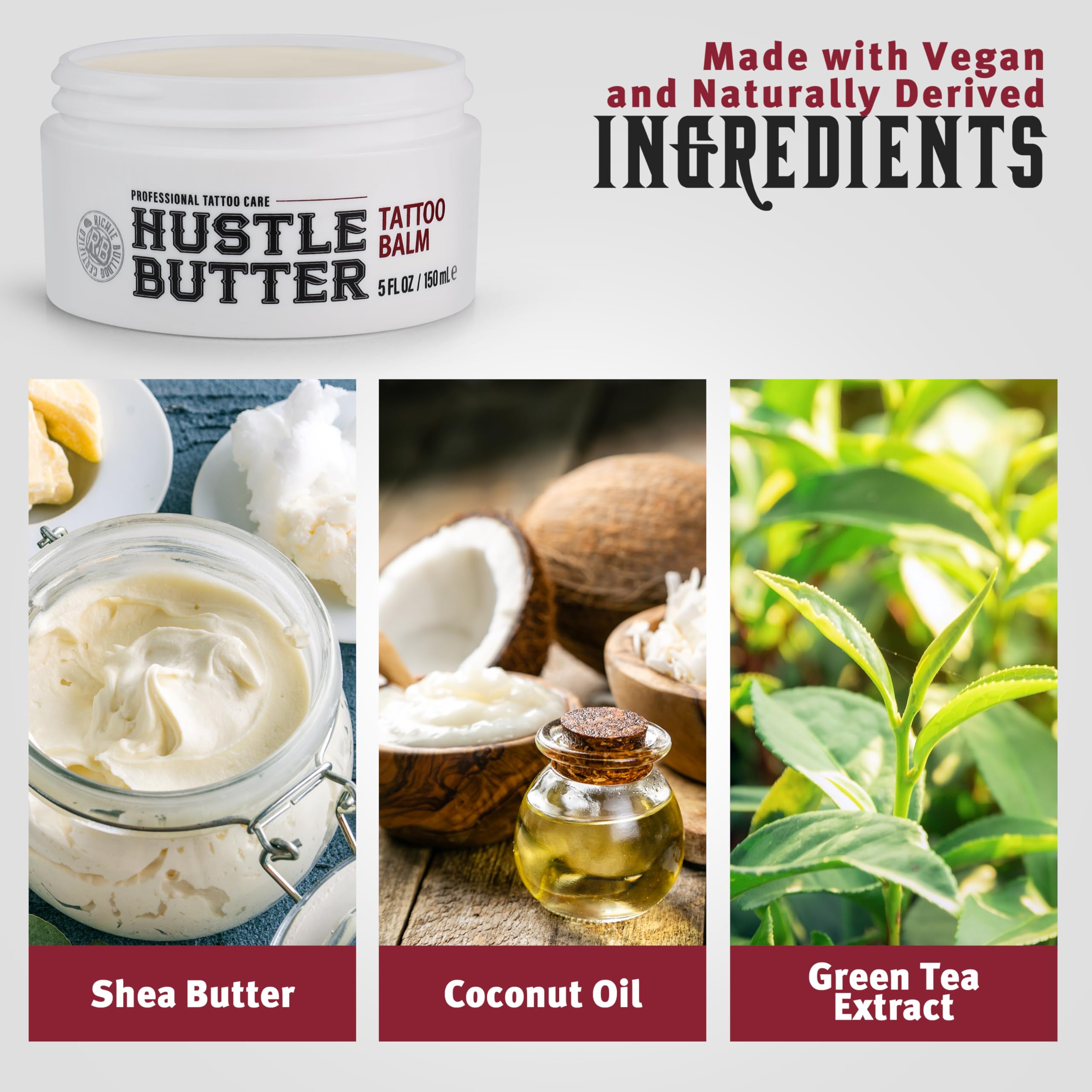 Hustle Butter Deluxe bálsamo tatuaje aplicación tubo fácil.
