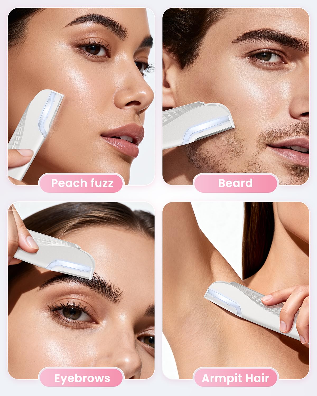 Hyhail Dermaplane diseño compacto para llevarlo fácilmente.