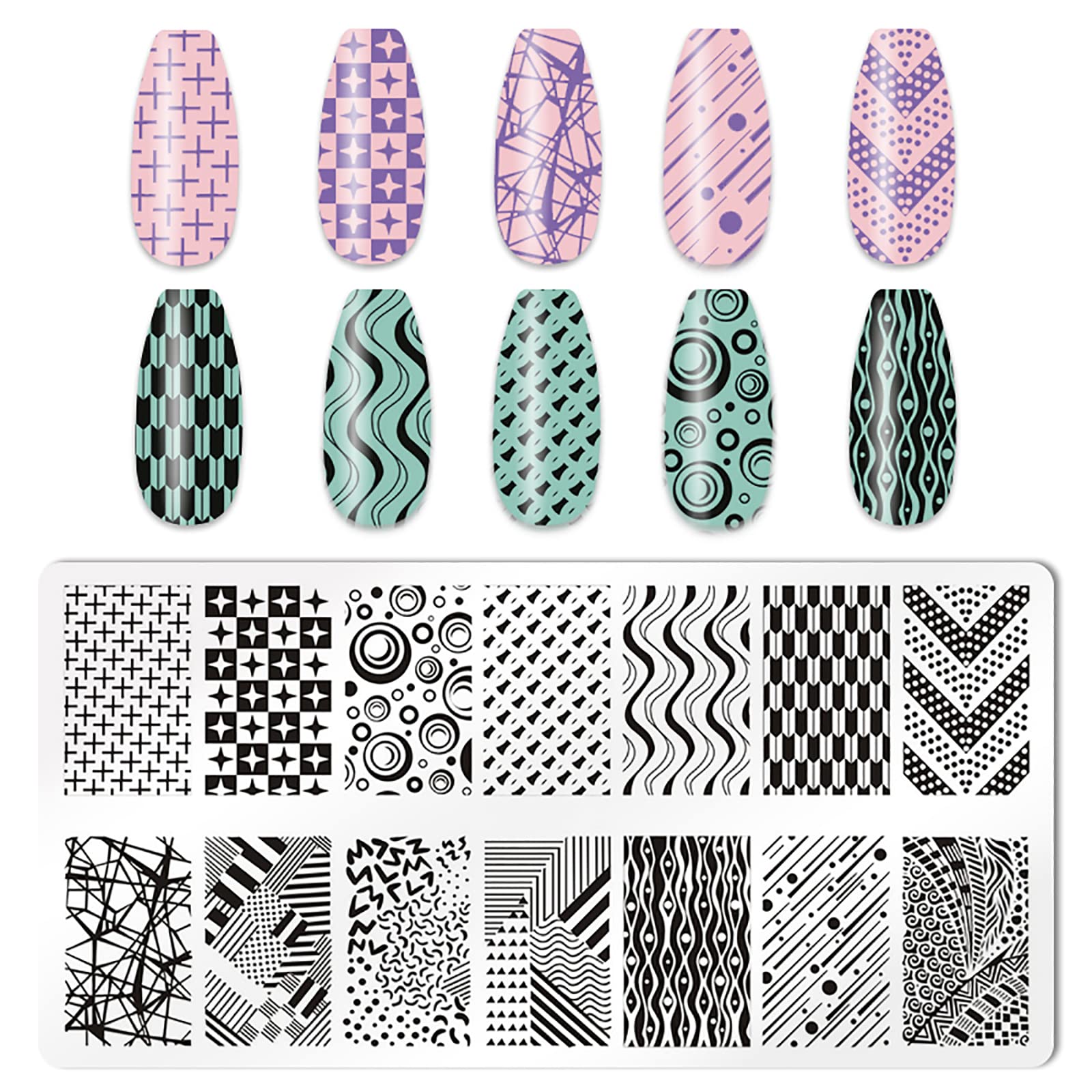 HYWWPFLAY estampa uñas con tampón, herramienta de estampado precisa