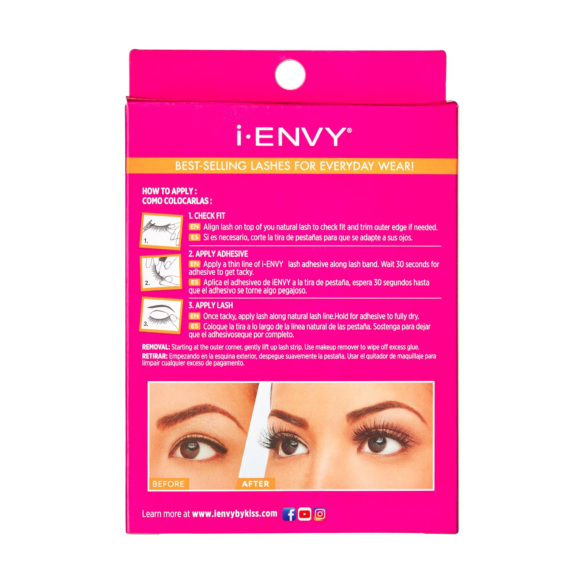 i•ENVY pestañas demi wispies reutilizables para múltiples looks