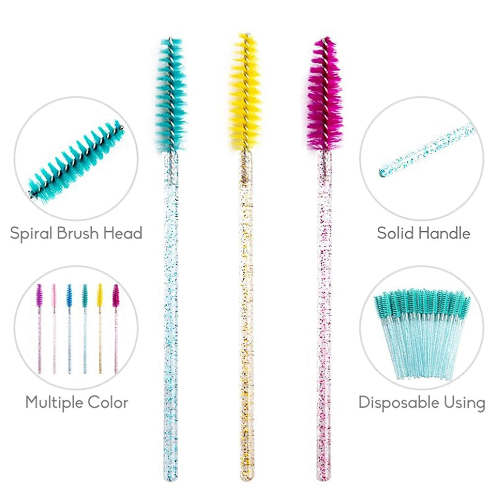Conjunto i-Laesh de 100 cepillos desechables para maquillaje diario.