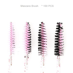 Estuche compacto i-Laesh con 100 cepillos desechables para maquillaje diario.