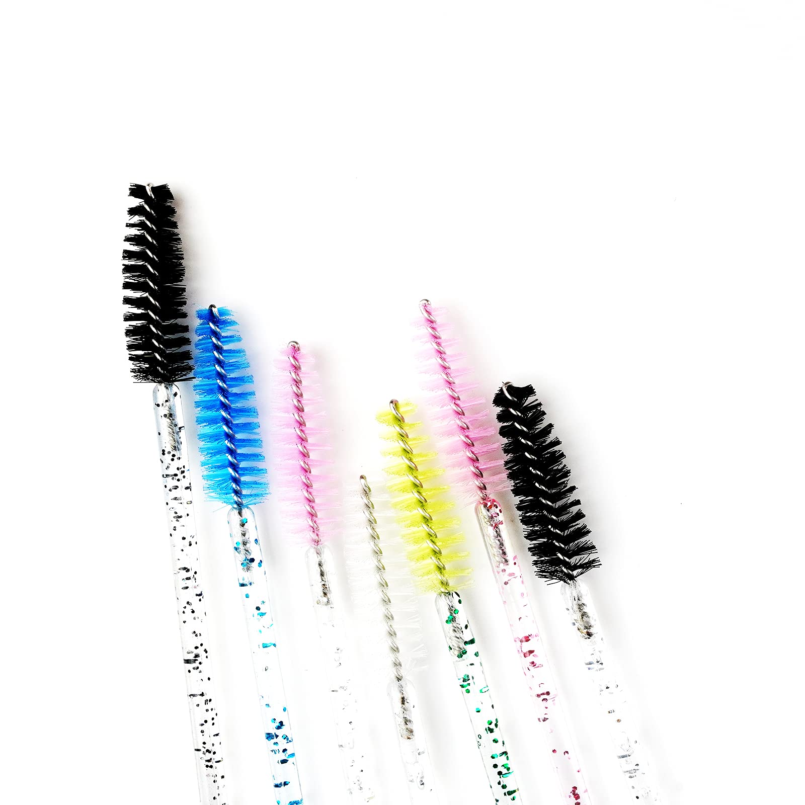 Regalo ideal i-Laesh con cepillos desechables para pestañas y cejas en cristal rosa.