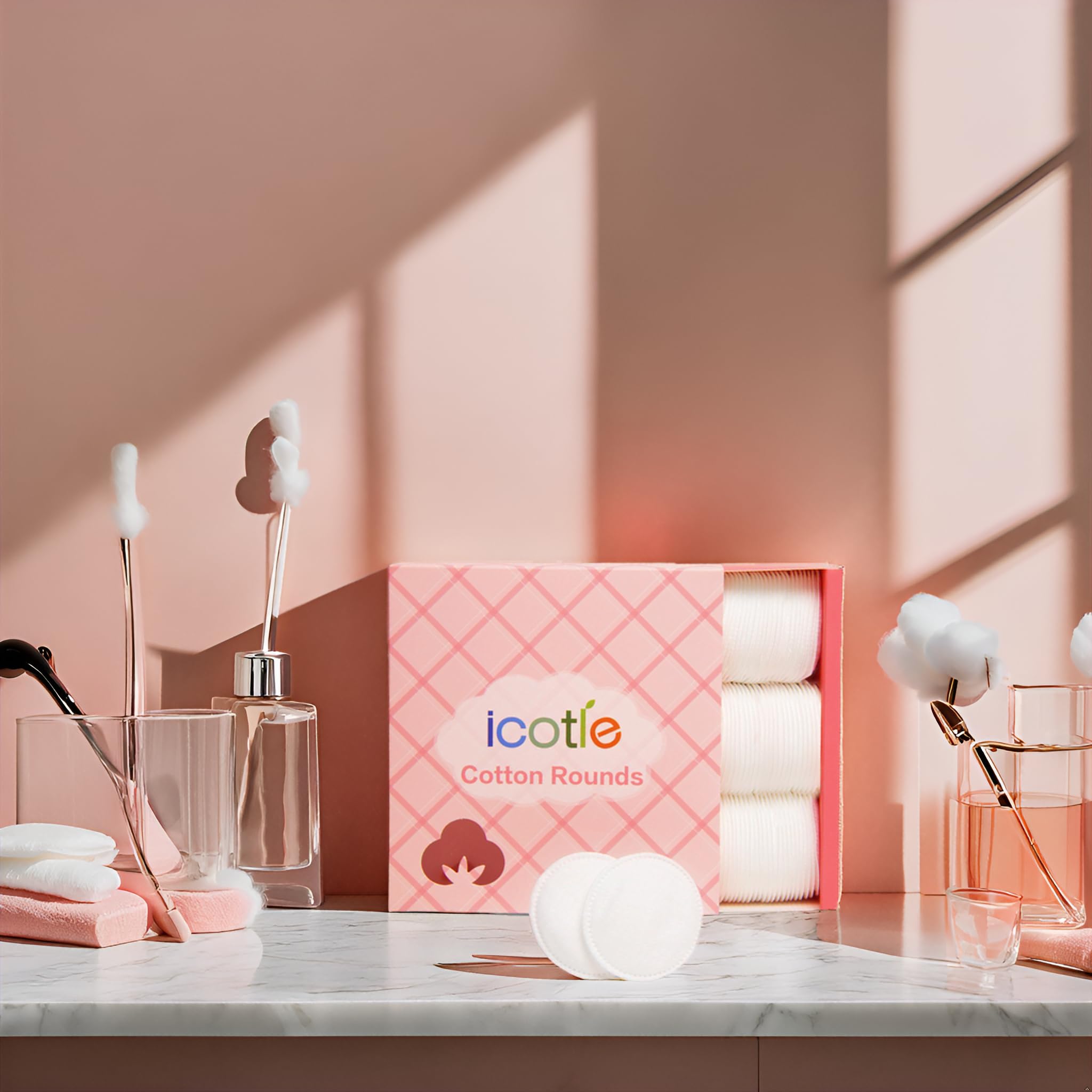 ICOTLE discos con alta absorción para aplicar tónicos o sueros con facilidad.