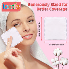 ICOTLE tamaño grande 7,5 x 7,5 cm: cobertura rápida para ojos y rostro