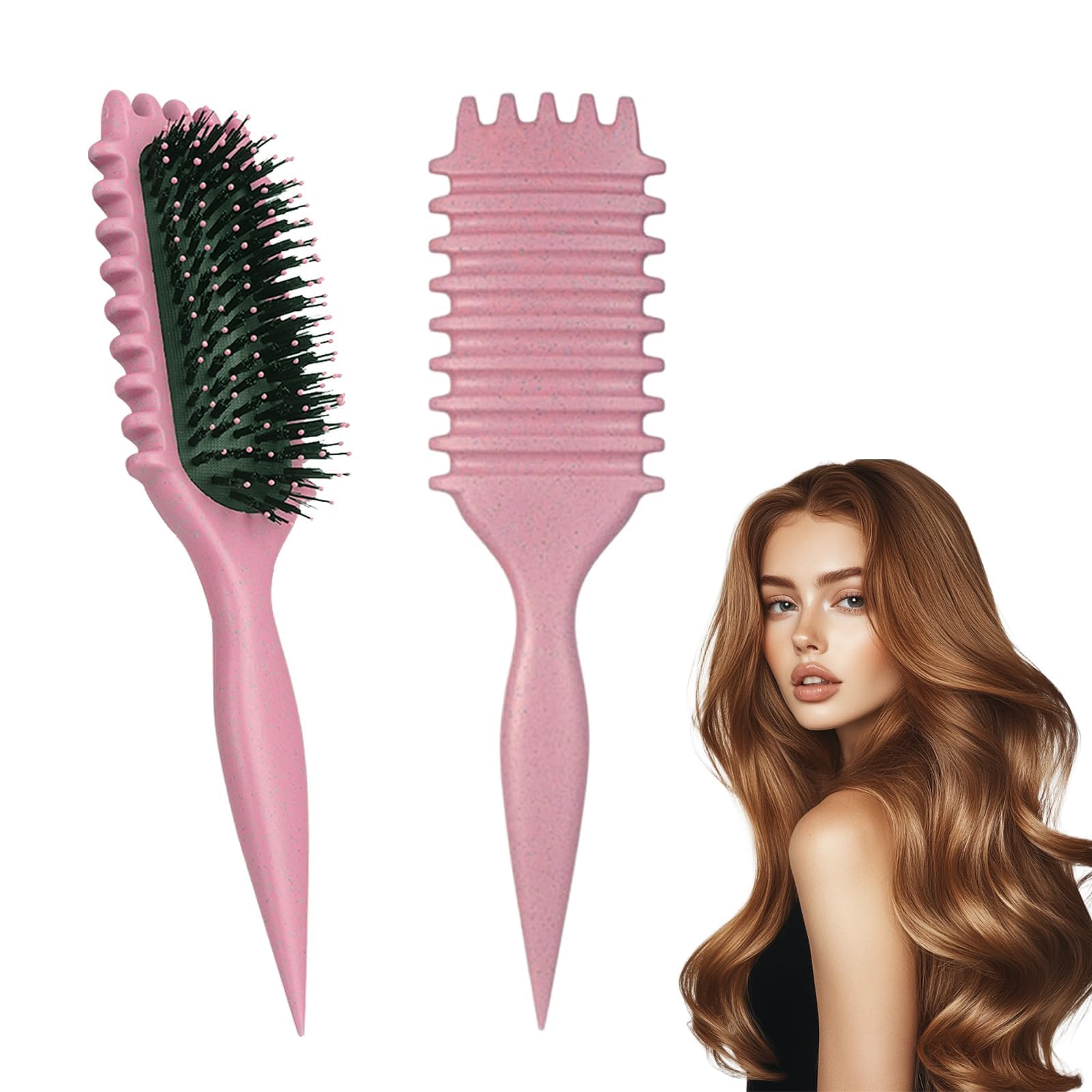 iDAOLI cepillo definición rizos rosa: realza forma y definición sin frizz.