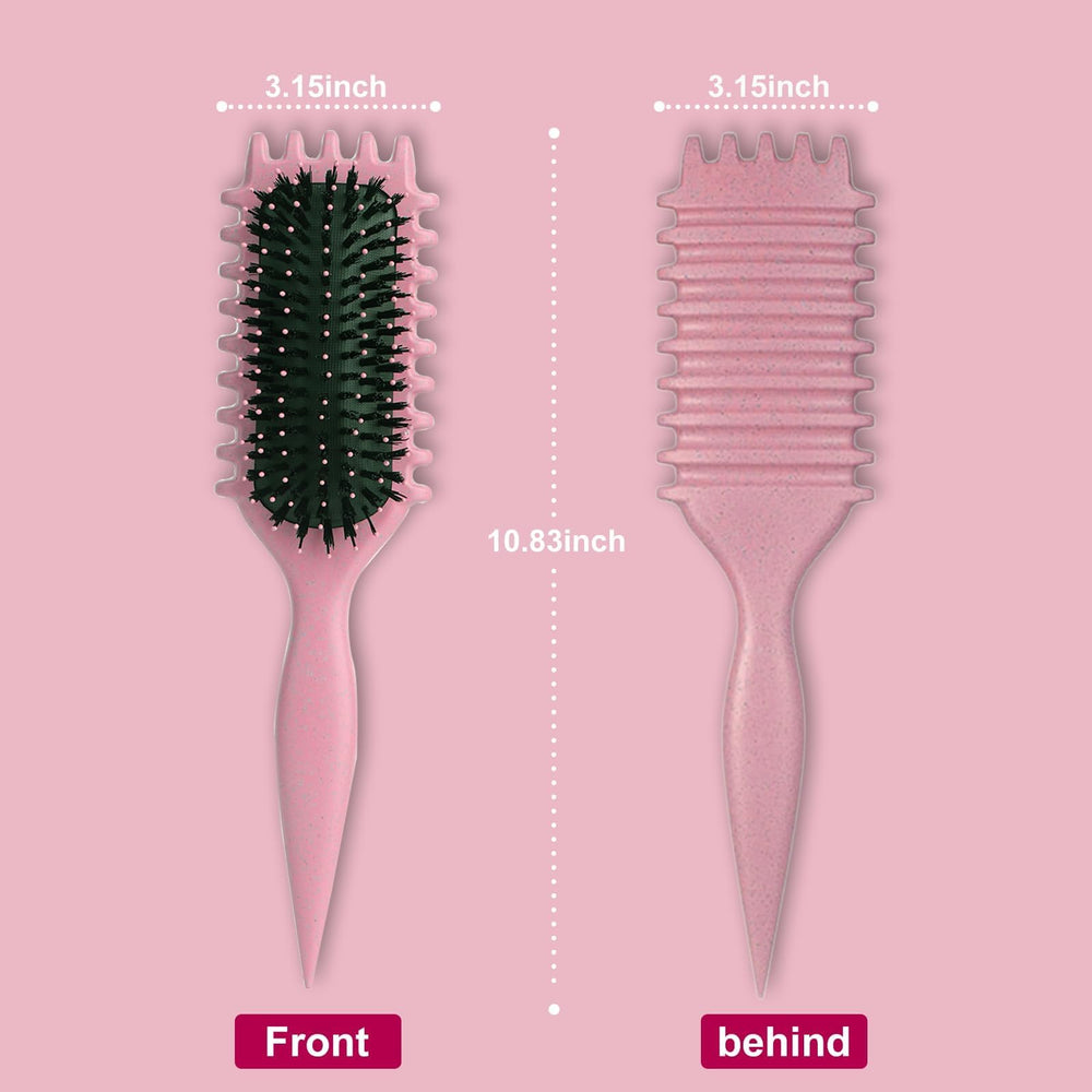 iDAOLI cerdas dobles para modelar rizos rosa: control y brillo visibles.