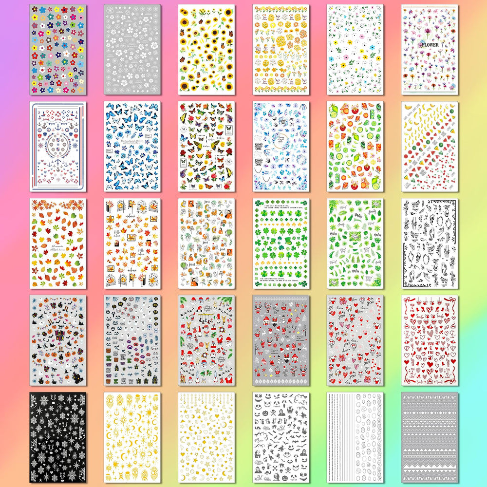 IDDFEVE conjunto de 30 láminas para uñas versátiles y creativas.