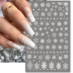 IDDFEVE copos de nieve - dibujo invernal para uñas, aplicación fácil