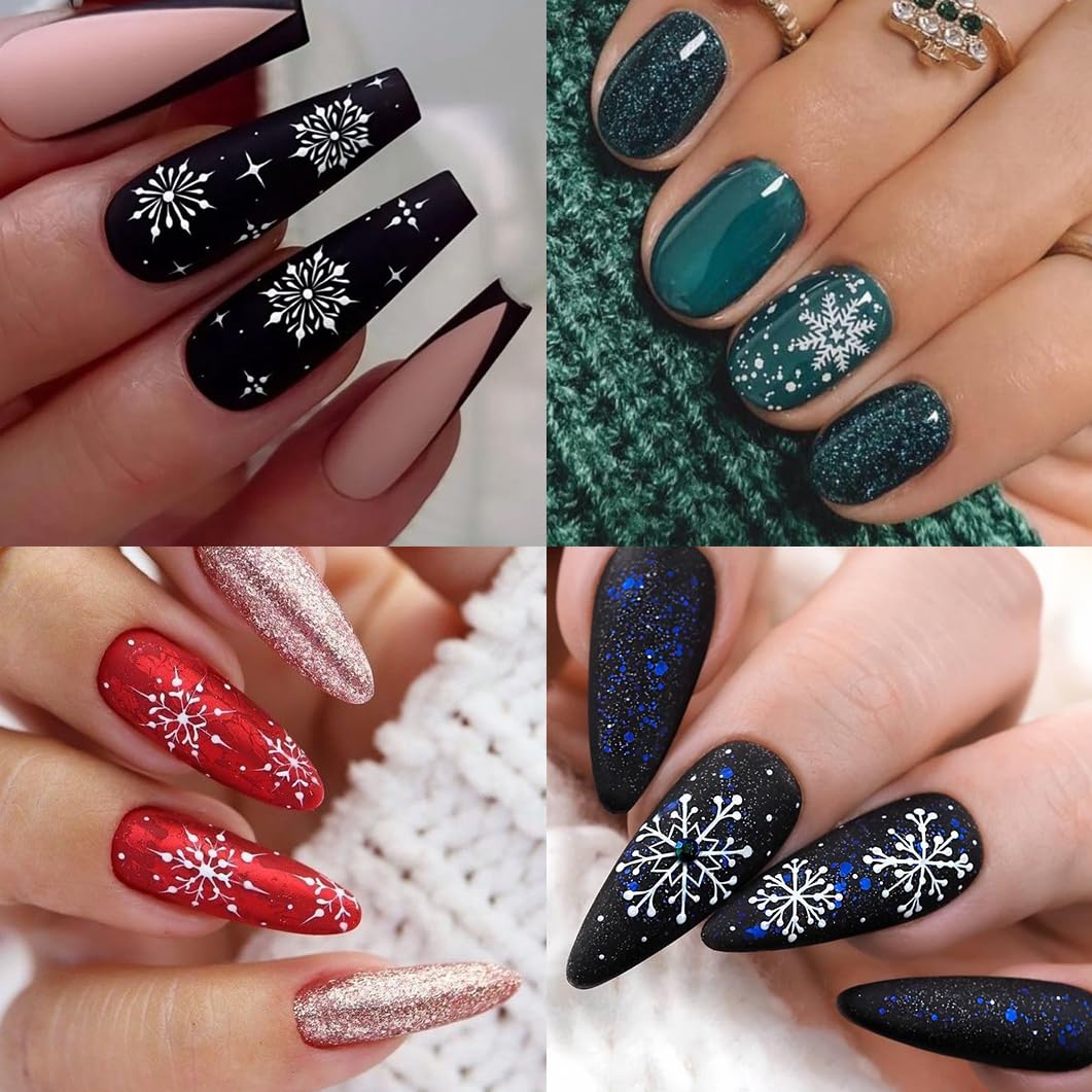IDDFEVE copos de nieve - regalo ideal para amantes del arte de uñas