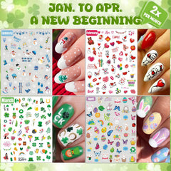 IDDFEVE motivos de copos de nieve para uñas brillantes.