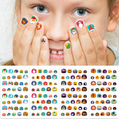 IDDFEVE Uñas con motivos Halloween 3D autoadhesivos, ideal para fiestas infantiles