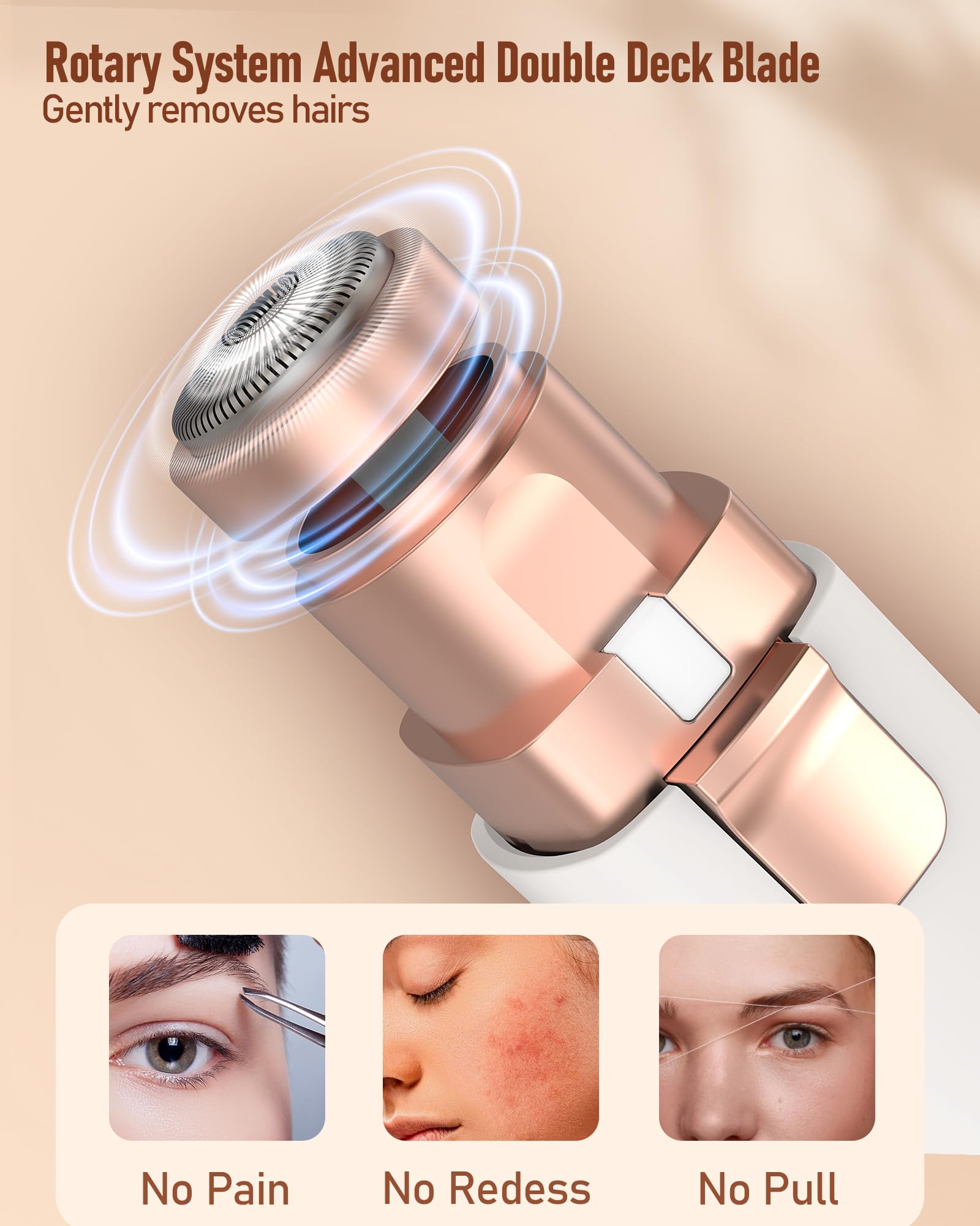 IFANZETECH cabezas 2 en 1 para cejas y depilación facial.