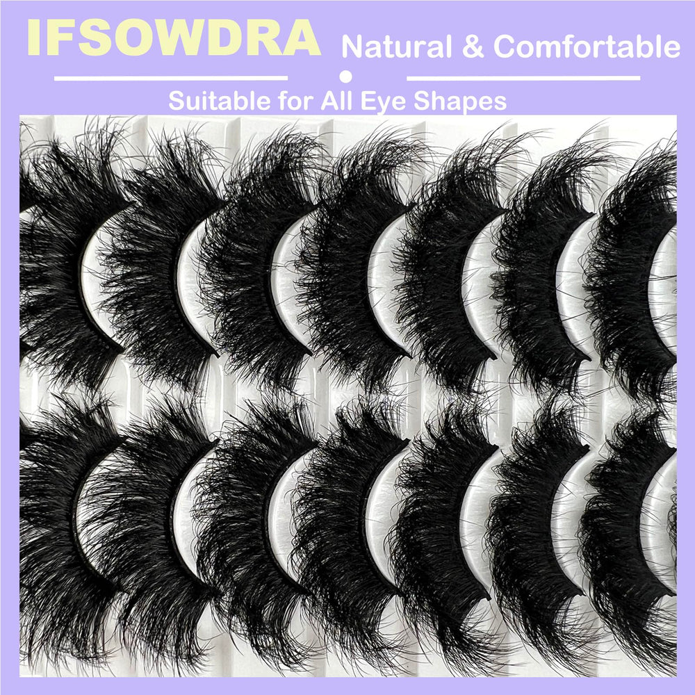 IFSOWDRA pestañas visón curva D con volumen 20mm para apariencia equilibrada