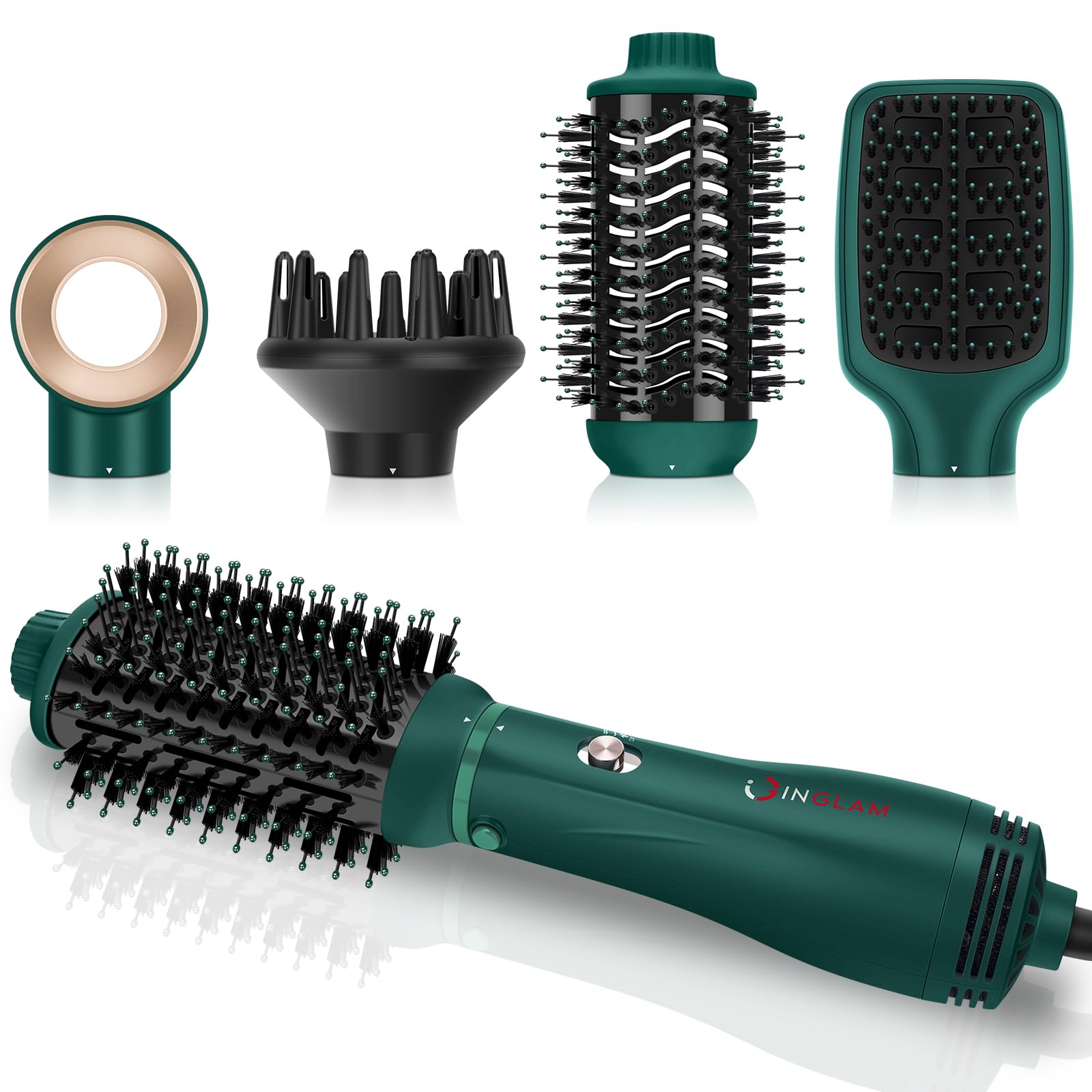 IG INGLAM cepillo secador 4 en 1 para secar y dar cuerpo al cabello