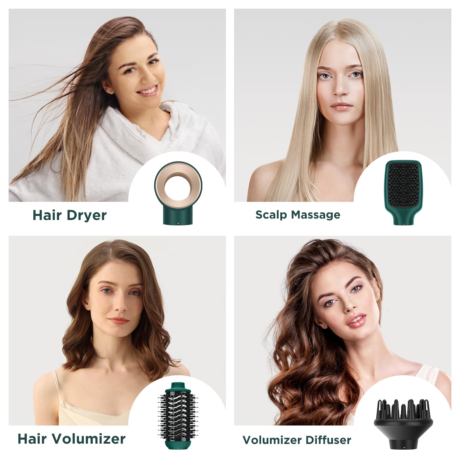 IG INGLAM difusor iónico para cabello con reducir estática y brillo