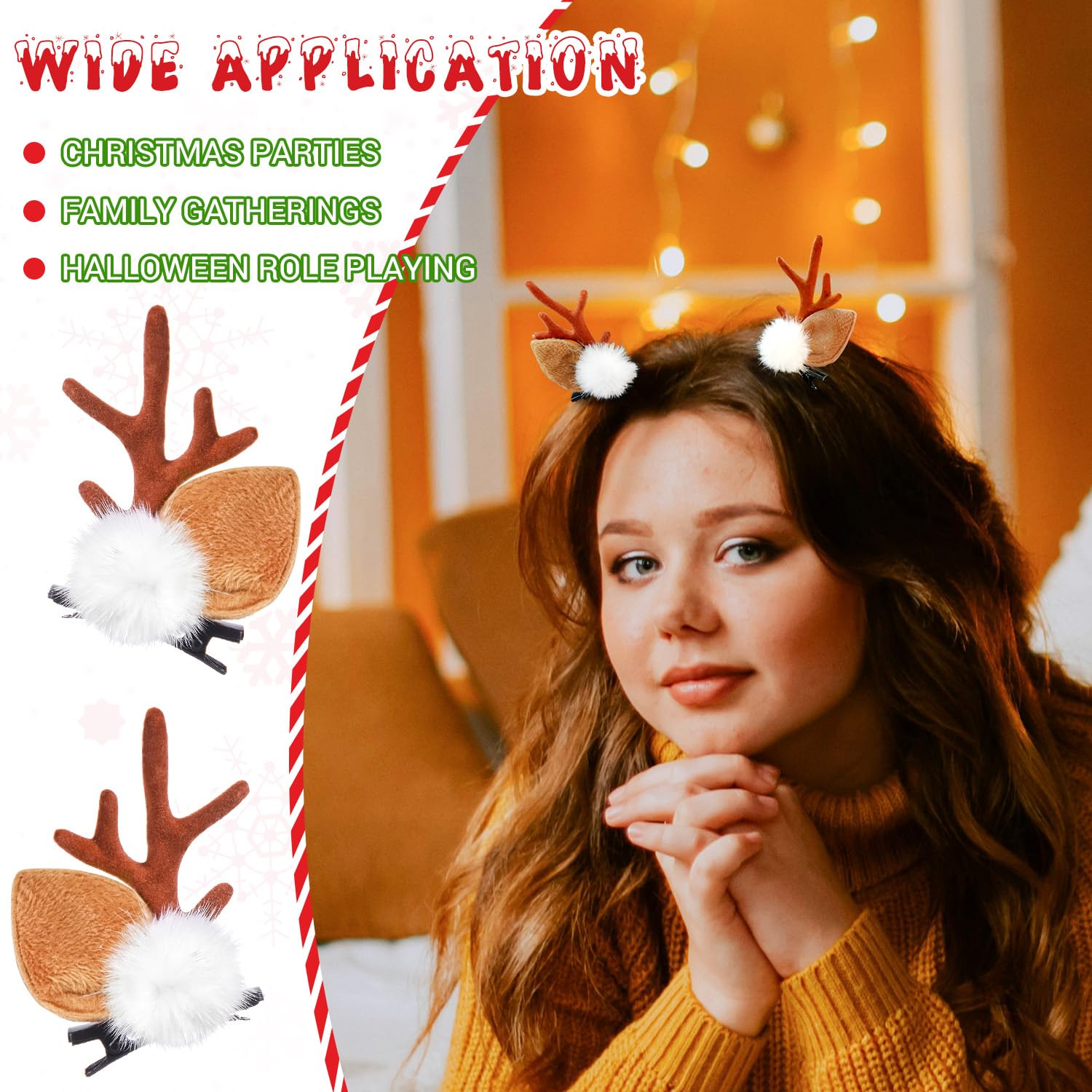 IHESPABLD accesorio de Navidad versátil para peinado diario.