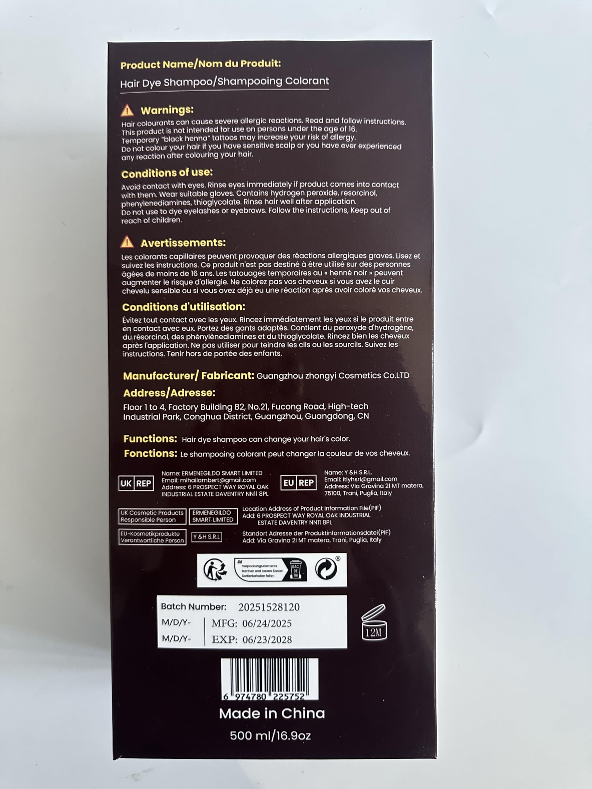 IIIMEIDU Champú Tinte: cabello con brillo y suavidad tras la coloración.