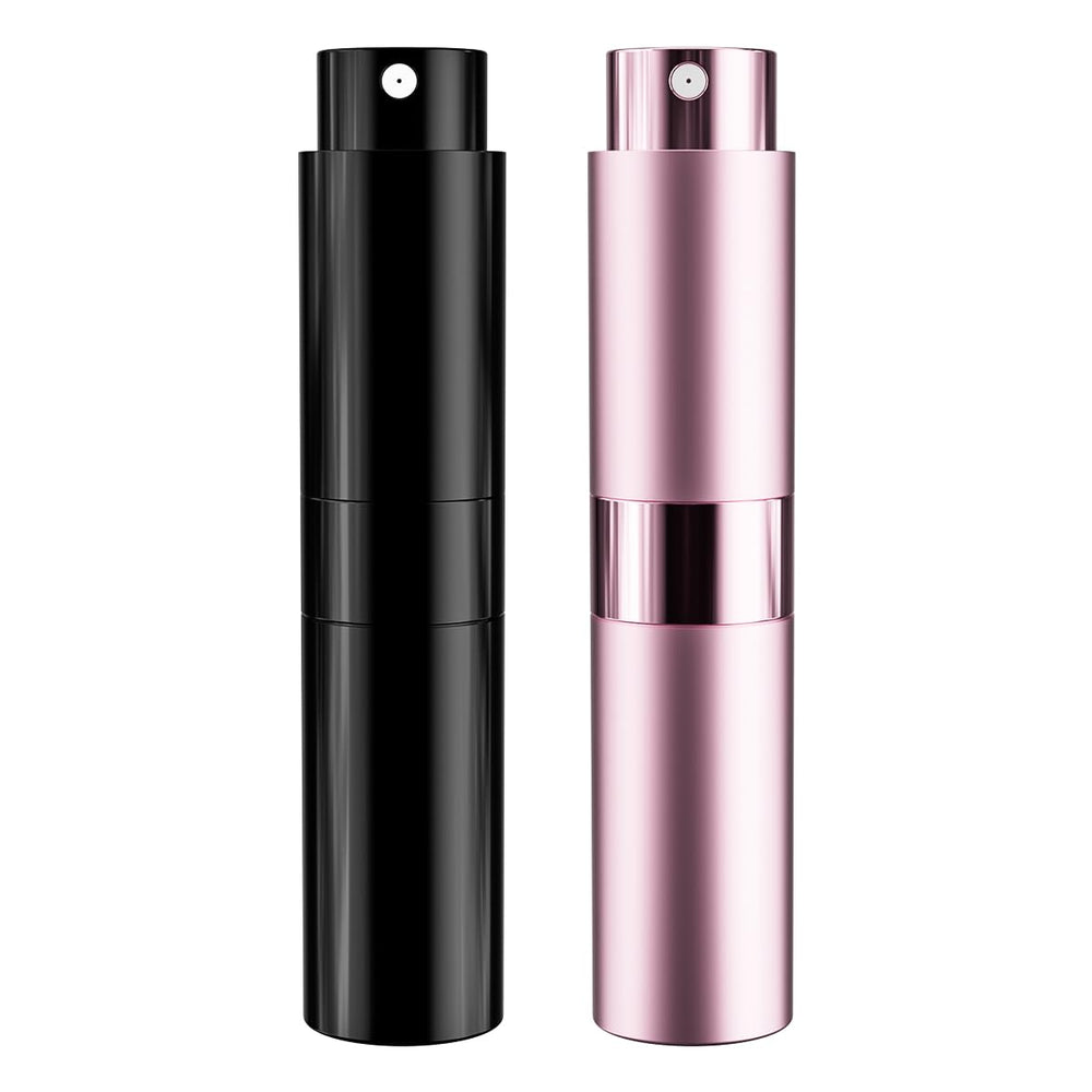 IKSKEY botellas de perfume de viaje 8 ml en negro, ligeras y portátiles