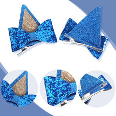 IKUHRMO clip orejas azules, ajuste cómodo para peinarse.