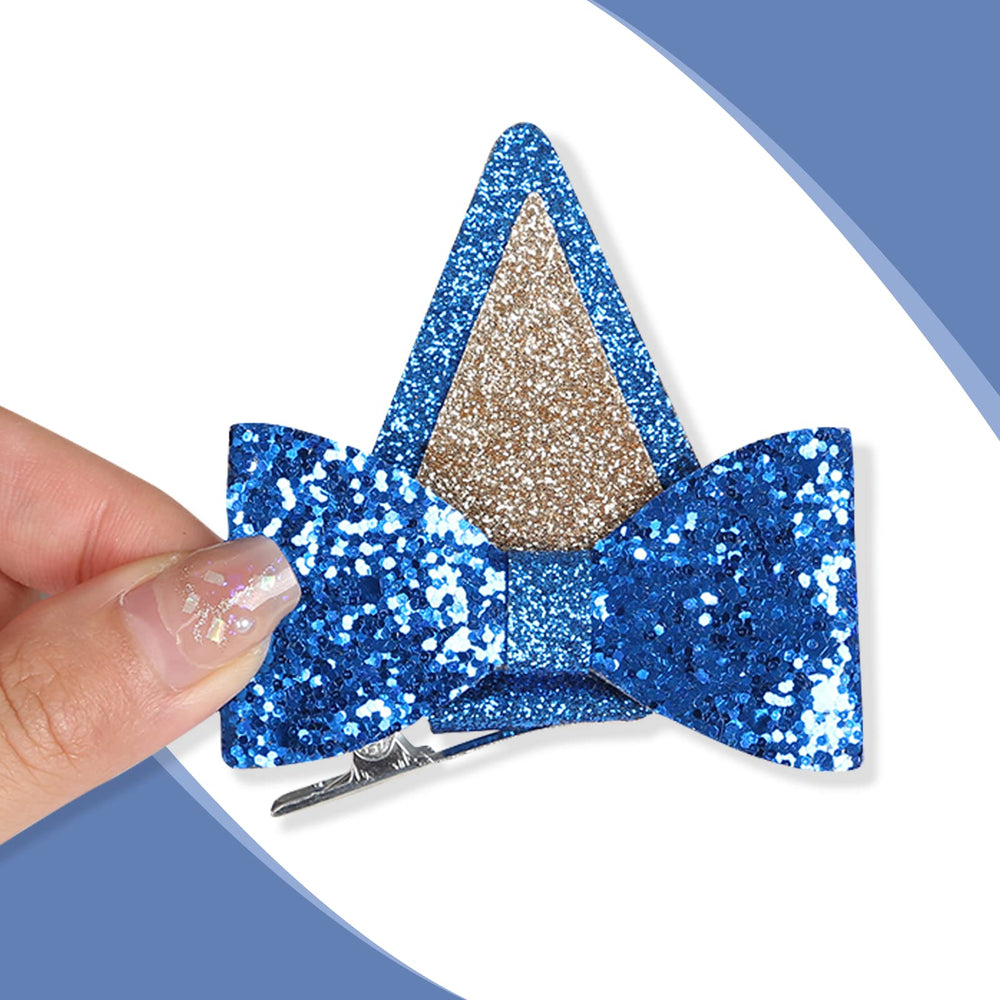 IKUHRMO clips orejas azules, ideales para cumpleaños temáticos.