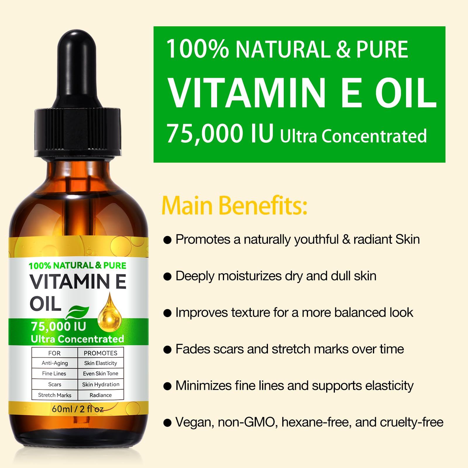 IKZEE Vitamina E: aplicación diaria para un brillo natural