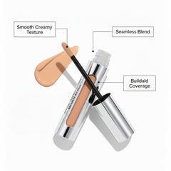 Under-eye area with Il Makiage Concealer 08 for subtle brightness and comfort.