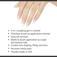 IBD Building Gel Bright White – Extensión de Uñas Duras, 0.5 oz, Hecho en EE. UU.