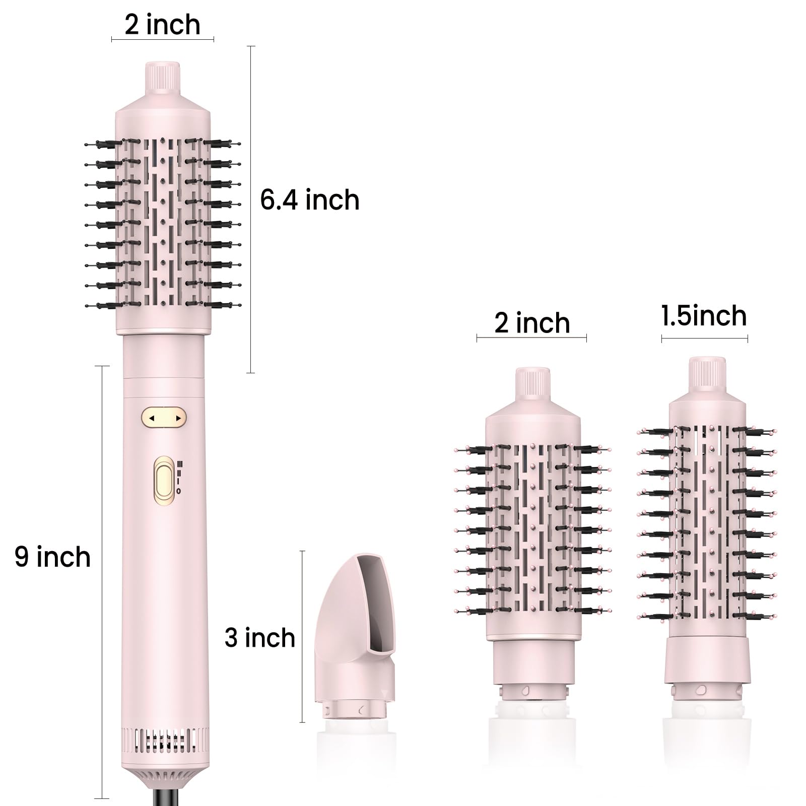 Trylater Secador Cepillo 4 en 1 con Rotación – 3 Calor, 2 Velocidades