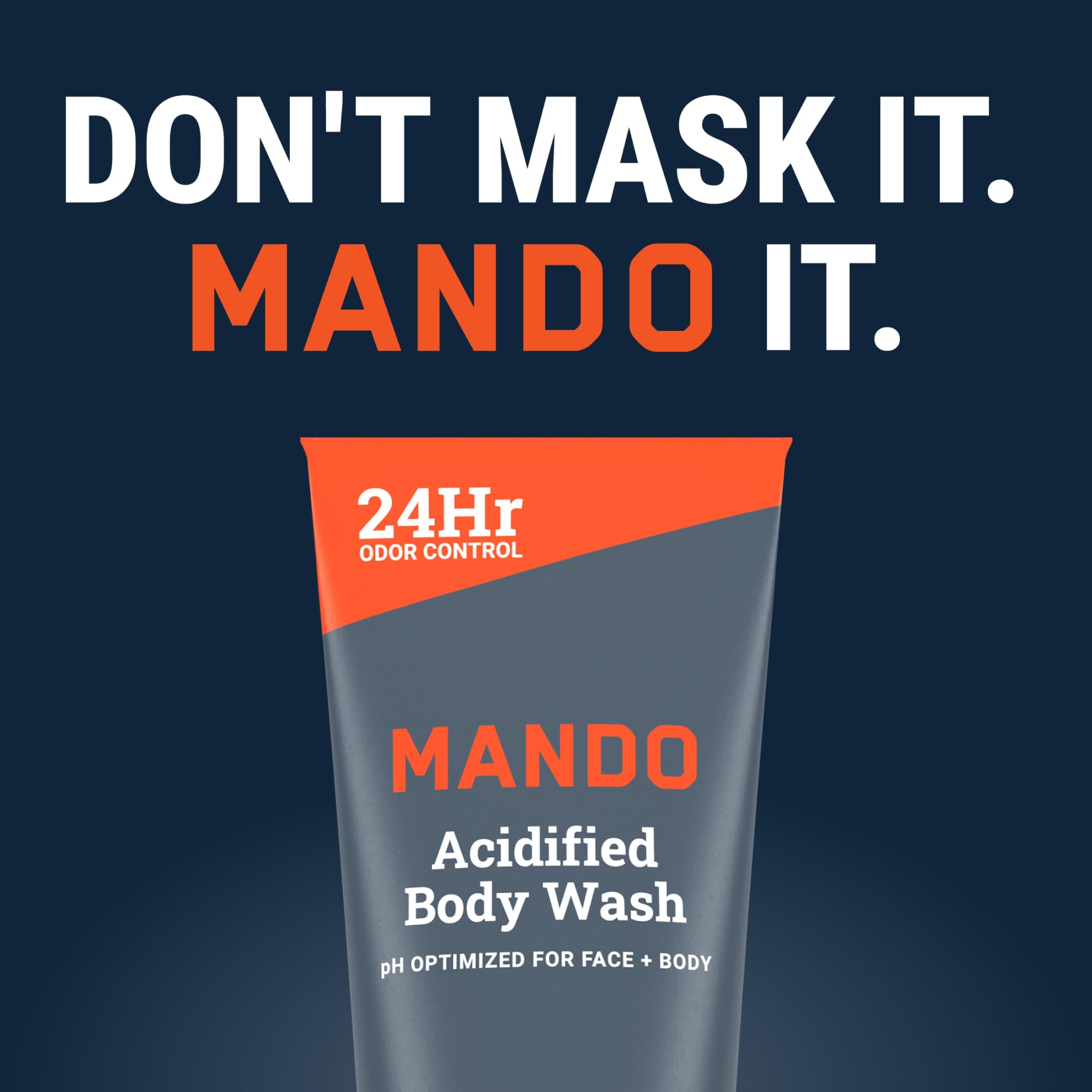 Ducha Corporal Odor Shield de Mando — Control de 24 h, sin SLS ni parabenos, 8,5 onzas (Mt Fuji)