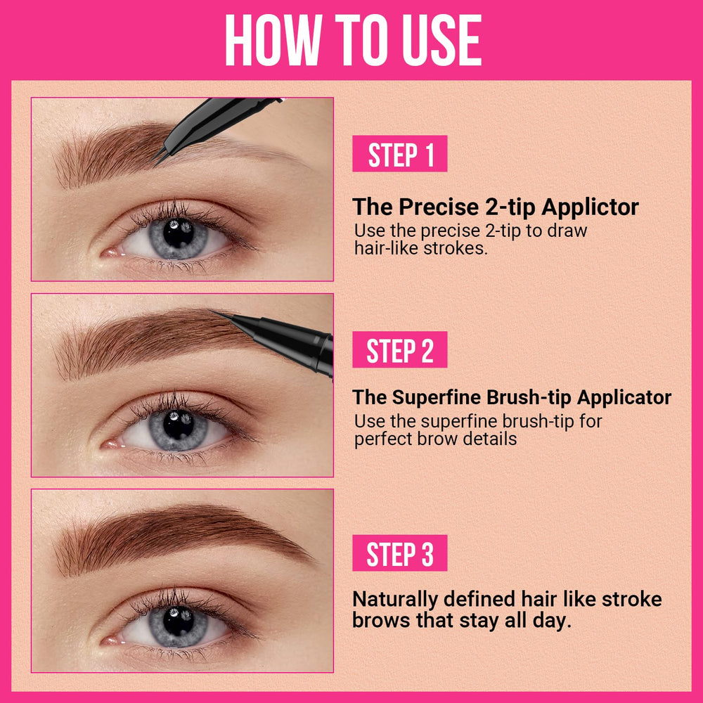 iMethod Lápiz de cejas curvo: relleno de áreas escasas para definición.