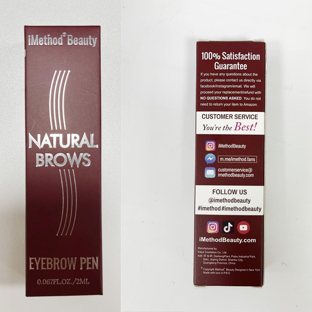 iMethod Eyebrow Pen tapa cerrada y punta orientada para evitar secado
