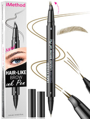 iMethod lapiz cejas curvo con punta microfork para trazos naturales.
