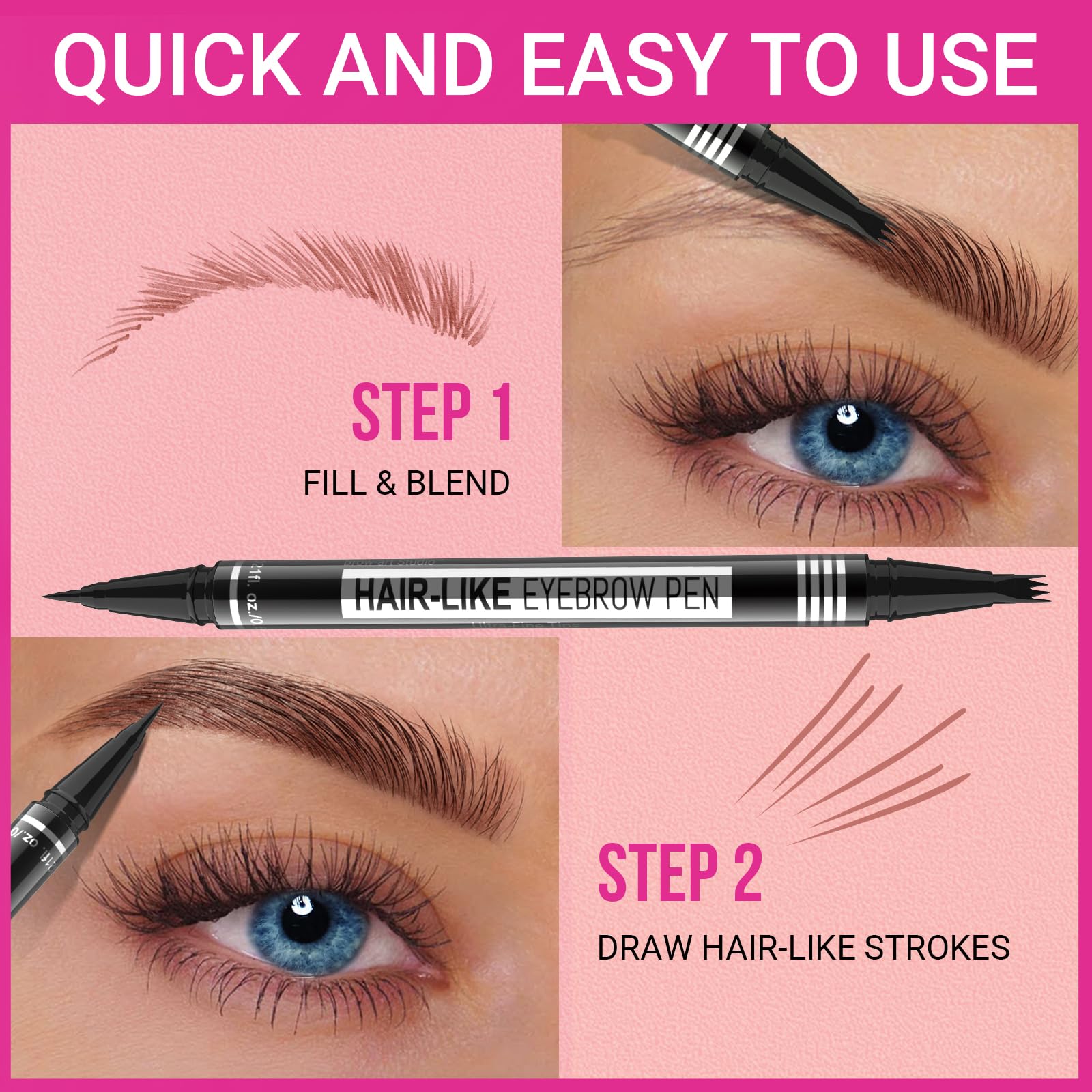 iMethod Lápiz Microblading para Cejas, compacto para bolso, retoques fáciles