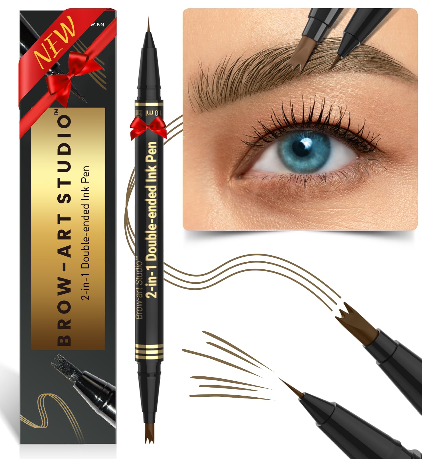 iMethod Lápiz cejas con doble extremo para trazos naturales y duraderos.