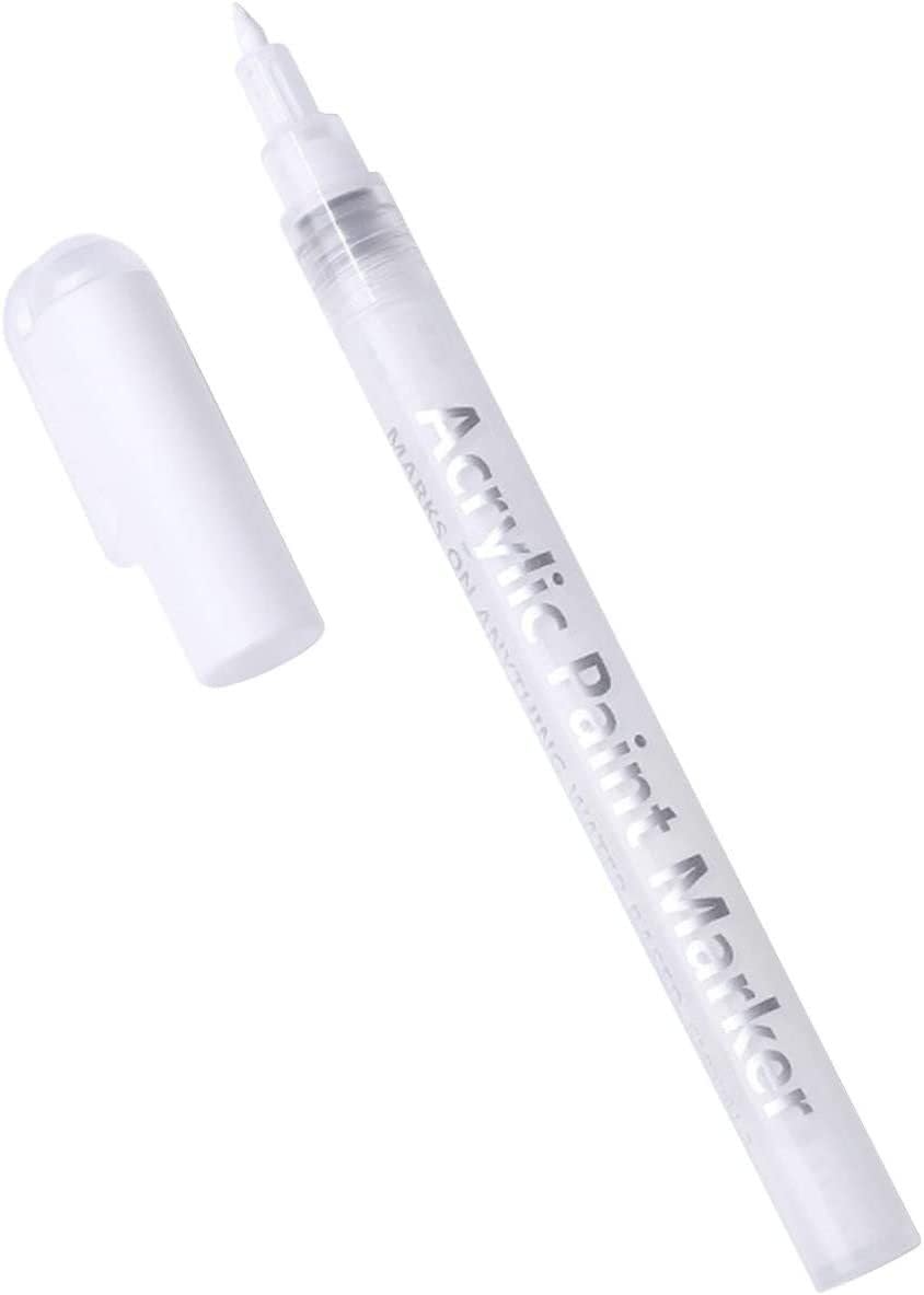 IMGDD bolígrafo esmalte uñas blanco; ideal para líneas nítidas y acabado suave.